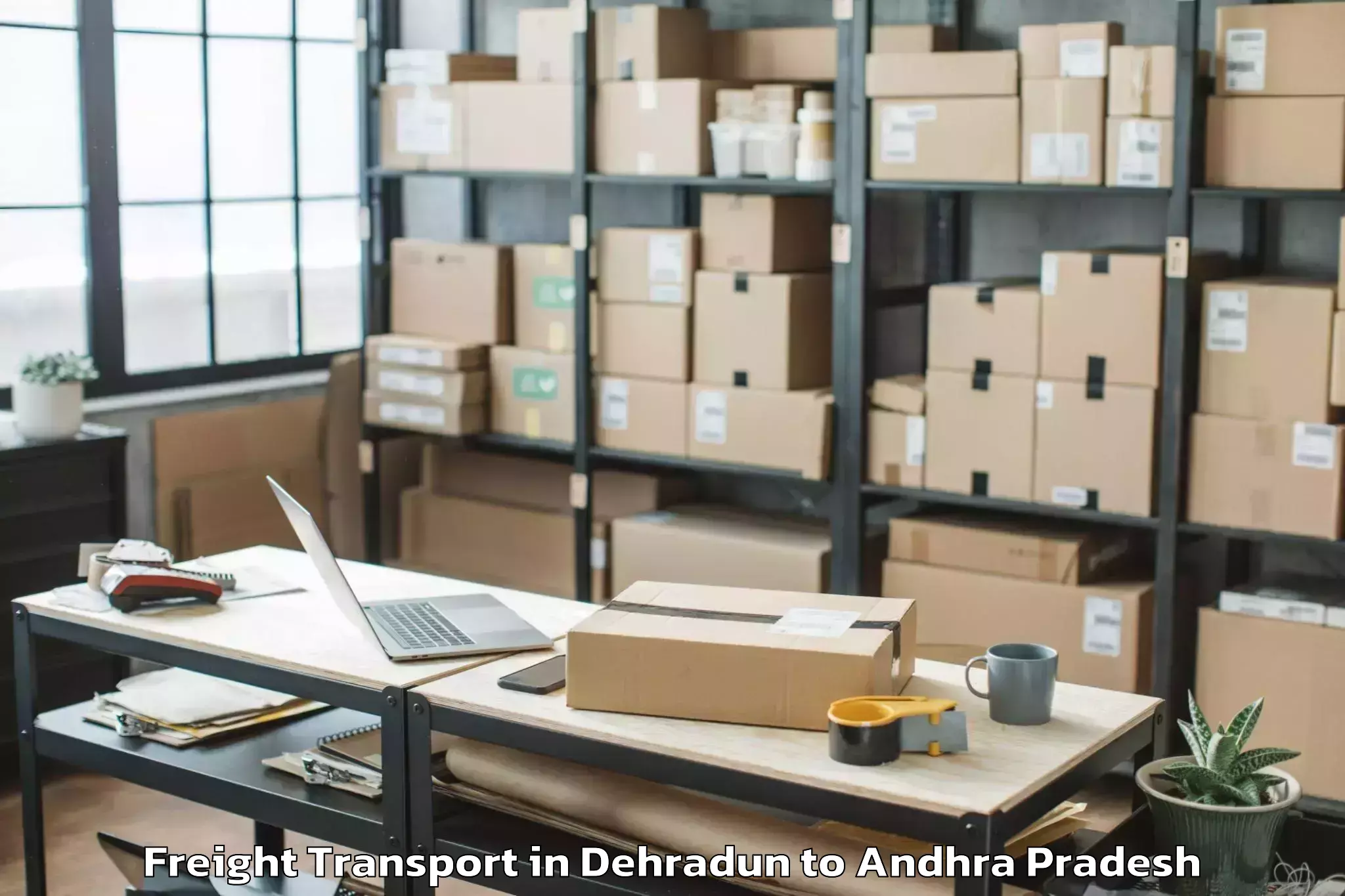 Easy Dehradun to Pedda Kadubur Freight Transport Booking